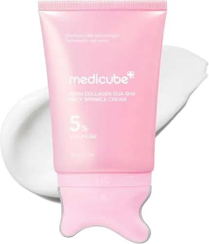 medicube PDRN Collagen Gua Sha Neck Wrinkle Cream - Firming, Contour Care