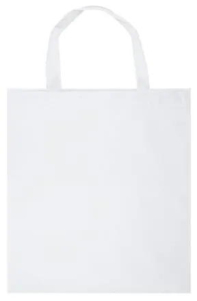 Genérico Pack de 10 Bolsas de Tejido de Tela Alargadas con Asas Intermedias (Blanco)