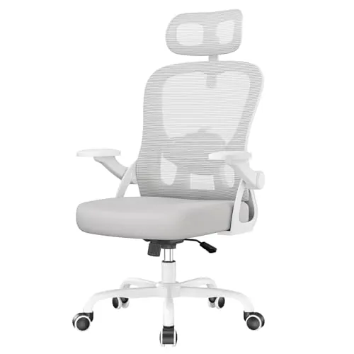 rattantree Silla Escritorio Ergonómica con Ajustable Respaldo| Gris|