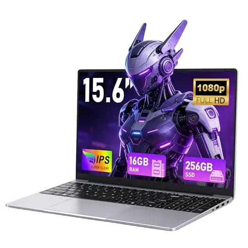 FUNYET Ordenador Portátil 15.6 Pulgadas 16GB RAM 256GB SSD TF 1TB Win 11 Pro Procesador M3-6Y30 Laptop, 1920x1080 FHD, WiFi 5, BT 4.2, USB 3.0x2, Mini HDMI - Plata