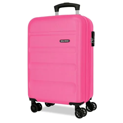 Roll Road Flex Maleta de Cabina Rosa 35x55x20 cms Rígido 2,5 kgs Cierre de combinación Lateral ABS 2,5 kgs 33L Extensible Equipaje de Mano