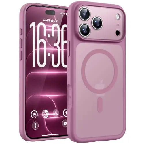 TOCOL Funda para iPhone 18 Pro, Compatible con MagSafe, Rosa Palo