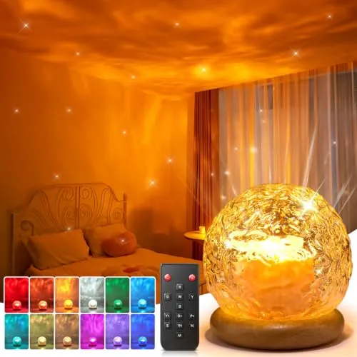 Home Decoration Lamparas de Mesita de Noche, Luz LED, Proyector Estrella