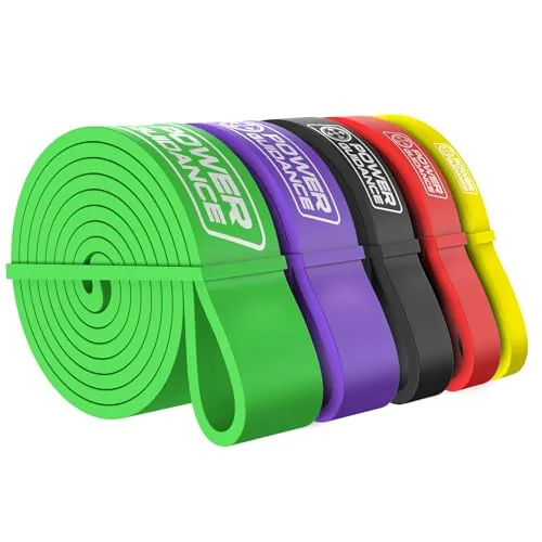 POWER GUIDANCE Bandas de Resistencia, Bandas elasticas (5Set(Amarillo+Rojo+Negro+Morado+Verde))