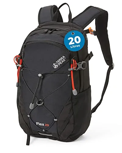 Terra Peak® Mochila de Senderismo 20L para hombre y mujer (FLEX 20 PEQUEÑA) Nergo - Mochila de montaña, trekking y viaje (exteriores), ergonómica e impermeable con ventilación trasera (transpirable)