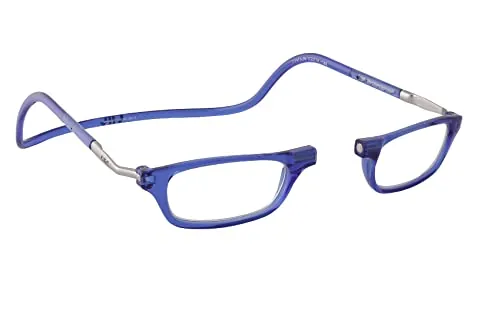 Clic Eyewear - Gafas de Lectura para Hombre XL - Gafas de Lectura con Imán - Poliamida TR90 - Monofocal Flexible (2.0, Azul)