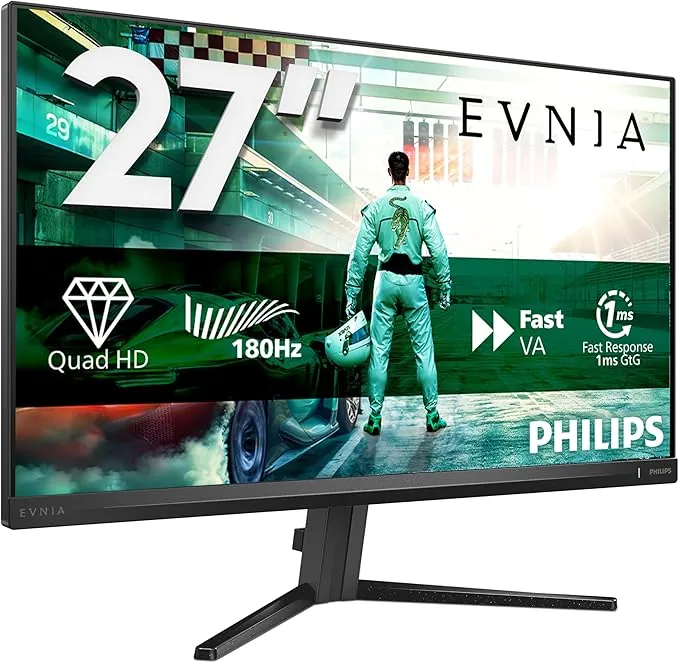 Philips 27M2N3500AM - Monitor Gaming QHD de 27 Pulgadas, 180 Hz, 1ms GtG, FreeSync Prem. (1920x1080, 2X HDMI, DisplayPort) Negro/Gris