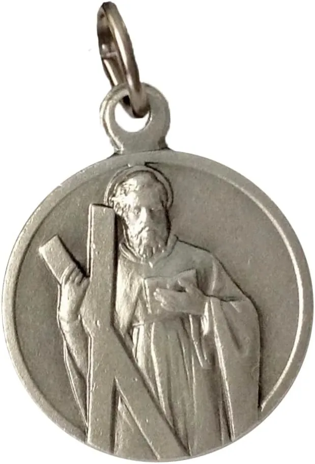 I G J MEDALLA DE SAN ANDRÉS APÓSTOL - MEDALLAS DE LOS SANTOS PATRONOS - 100% HECHAS EN ITALIA