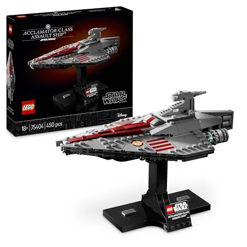 LEGO Star Wars 75404 Nave de Asalto Clase Acclamator, Maqueta para Construir para Adultos de Nave Estelar, Decoración para el Hogar, Regalo para Hombres y Mujeres Fans del Ataque de los Clones