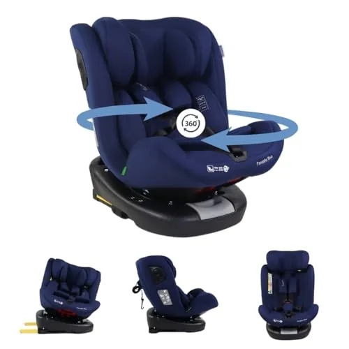 Mobiclinic®, Silla de Coche, ISOFIX, Giro 360º, I-Size ECE R129, Top Tether, Grupo 0/1/2/3, Evolutiva, 0 a 36 kg, Arnés 5 Puntos, 0-12 años, Regulable, Reclinable 3 Posiciones, Pandafix