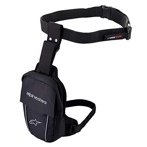Alpinestars Access Thigh Bag, Bolsa de transporte para la pierna, Talla única, Negro, Unisex-Adulto