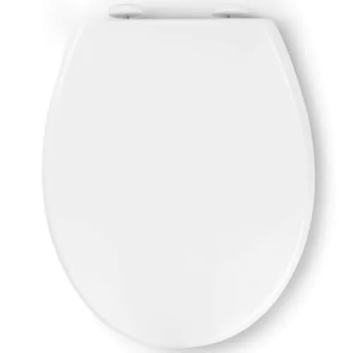 Pipishell tapa WC con cierre suave y liberación rápida, forma O, blanca