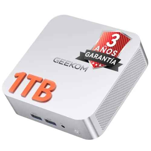 GEEKOM A7 Mini PC con AMD Ryzen 5 7535HS, 1TB SSD + 16GB DDR5, Agentic PC