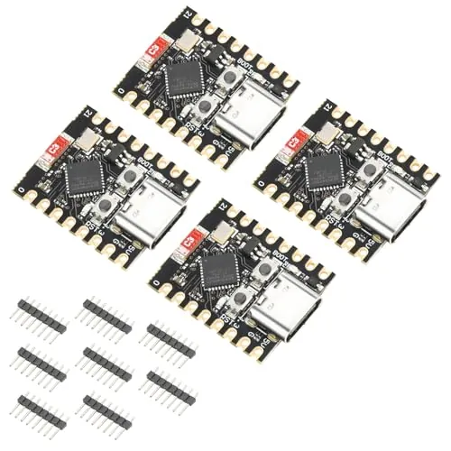diymore 4PCS Placas de Desarrollo para ESP32-C3 Mini para ESP32 C3 WiFi Bluetooth Módulo