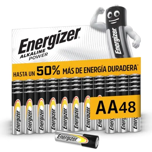 Energizer Alkaline Power - Pilas AA (Paquete de 48) - 1,5V Baterías