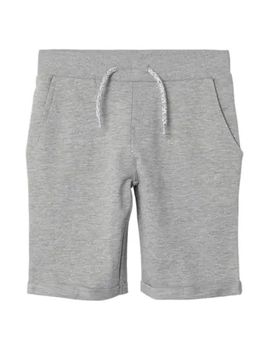 Name IT Nkmvermo Long Swe Shorts UNB F Noos Pantalones Cortos Niños, Grey Melange, 164