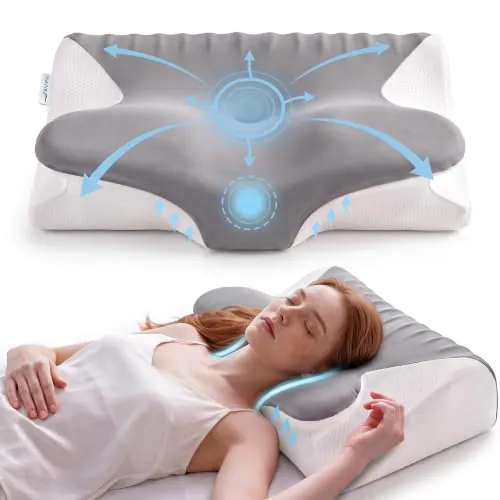 WAVVE Almohada Cervicales y Cuello - Almohada Japonesa 11/13 cm | almohada cervical viscoelastica para domir, antironquidos, cojin cervical, anti apnea del sueño