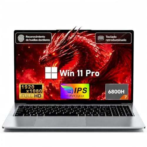 MITUNTUN Portátil Gaming Laptop 15,6", R7 6800H, 32GB RAM, 1TB SSD, Win 11