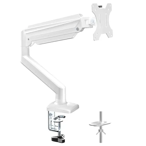 Suptek Brazo Monitor para Pantallas de 13-32 Pulgadas, VESA 75/100 mm, Giratorio de 360°, Ajustable en Altura y inclinable, Soporte de Monitor Escritorio con Resorte de Gas(MD01AW)