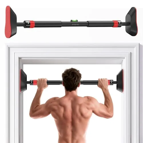 Fokky Barra de dominadas para puerta, sin tornillos, 74-97 cm