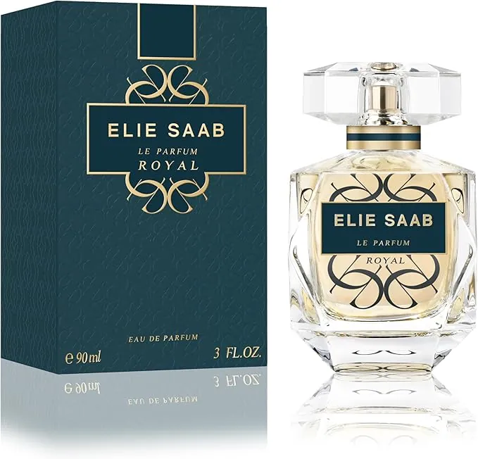 Elie Saab Le Parfum Royal 90 ml – Eau de Parfum de Mujer – Fragancia Chipre Ambarina – Cautivadoras Notas de Esencia de Mandarina, Rosa Absoluta y Ámbar – Botella de Cristal Transparente