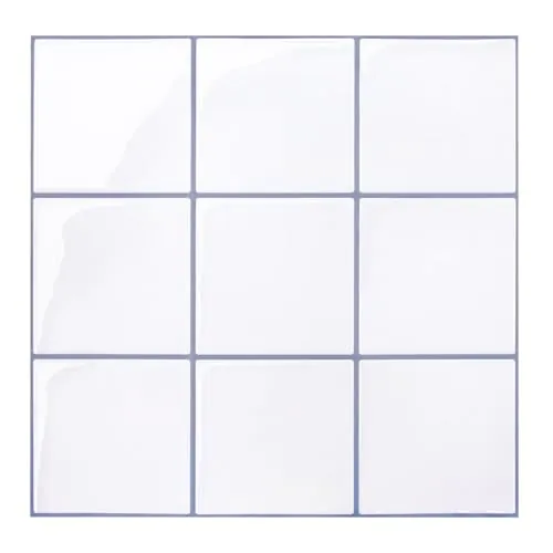 COMSTICKC Más Grueso Azulejos Adhesivos 3D Blanco, 10 Piezas