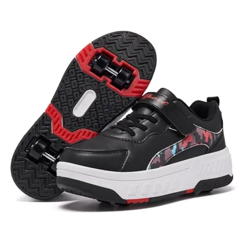 Zapatos con Ruedas para niños y niñas, Patines de Ruedas 2 en 1, Zapatillas de Patinete, Zapatillas de Skate