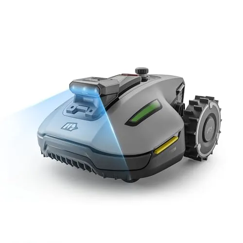 MAMMOTION YUKA Mini 2 500 Robot Cortacésped sin Cable Perimetral, Sin Señal Perdida, Sin RTK, Visión AI Tri-CAM, DropMow, Pendientes hasta un 45%, hasta 500㎡, Mapeo Automático Multi-Zona