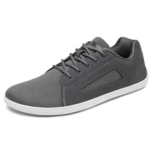 SAGUARO Barefoot Zapatillas Luck Ⅰ - Calzado de Trail Hombre y Mujer, Descalzo y Flexibles, Casual para Caminar, Wide, Gris, GR.42