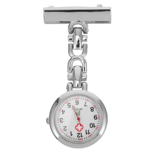 iplusmile Reloj de Enfermera Reloj de Solapa de Hermana Broche: de Bolsillo de Cuarzo con Pin de Solapa de Cuello Vintage Regalo para Médicos Enfermeras as Paramédicos