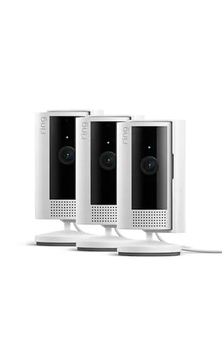 Ring Cámara interior (Indoor Camera 2ª gen) | Cámara de vigilancia wifi con enchufe para mascotas, vídeo HD, comunicación bidireccional, cubierta de privacidad | 30 días gratis de Ring Home, 3 Cámaras