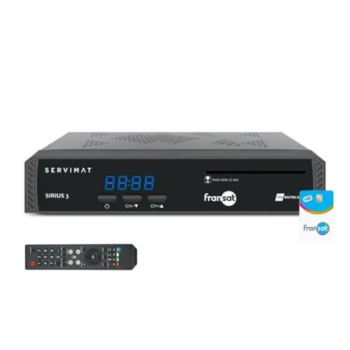 Receptor de TV Satélite HD + tarjeta Viaccess Fransat Eutelsat Eutelsat 5W