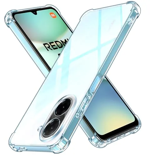 ivoler Funda HD Clara para Xiaomi Redmi A5, Carcasa Protectora Antigolpes Antiarañazos Transparente con Cojín Esquina Parachoques, Suave TPU Silicona Caso Delgada Bumper Case