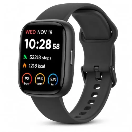 VRPEFIT - Smartwatch Hombre/Mujer, notificaciones Whatsapp, Pantalla táctil 1.8" HD, Llamadas Bluetooth, Ritmo cardíaco, SpO2, sueño, 100+ Modos Deportivos, IP68, Android/iOS