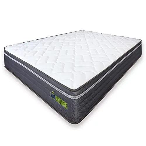 Matnature | MatFoam | Colchón Viscosoft Reversible | Firme e Indeformable | Altura 21 cm | Muy Transpirable Antibacterial | Óptima Termoregulación | Tejido Antideslizante (105 x 190 cm)