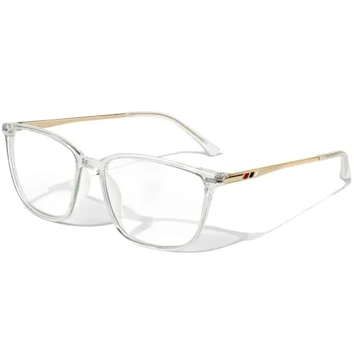KANASTAL Gafas Luz Azul Hombre Metal Mujer Pantalla Ordenador Transparentes | Reduce la Fatiga Visual, Montura Metal, Protección UV400, Ideales para Ordenador, Gaming, Móvil y TV