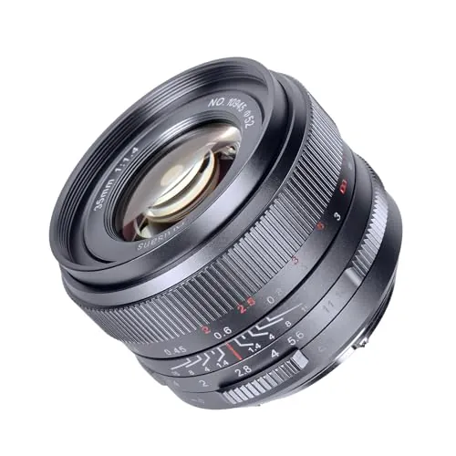 7Artisans 35 mm F1.4 Mark Ⅲ Enfoque Manual de fotograma Completo Lente Focal Fija de Gran Apertura Compatible con cámaras Canon con Montura RF EOS R RP R5 R6 (Gris Titanio)