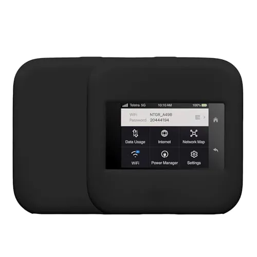 kwmobile Funda de Silicona Compatible con NETGEAR Nighthawk M6 Pro / M6 Funda MiFi - Protector para Router WiFi Portátil - Case para WiFi Hotspot Portátil - Negro