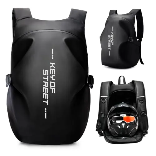 HYC00 Mochilas de Motocicleta para Hombres, Mochila Impermeable para Casco, Accesorios de Motocicleta, Bolsas para Laptop, Mochilas de Viaje, Bolsas Escolares para Estudiantes