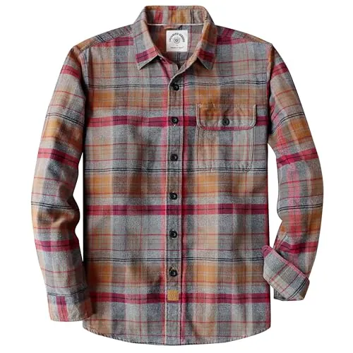 Dubinik® Camisa Franela Hombre 6oz Cuadros Manga Larga 100% Algodón