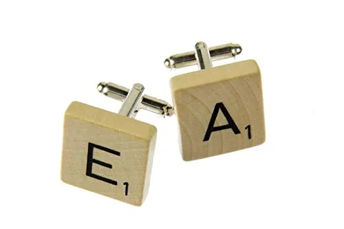 Miniblings Scrabble Gemelos de Carta de solicitud de ABC Iniciales E +?, 2nd Letter:O