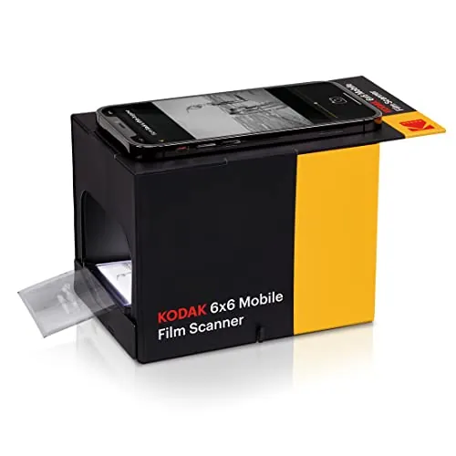 Kodak 6x6 Escáner de película móvil, convierta y Guarde Diapositivas y Negativos de 6x6 [formatos de película 120 y 220] en su teléfono Inteligente