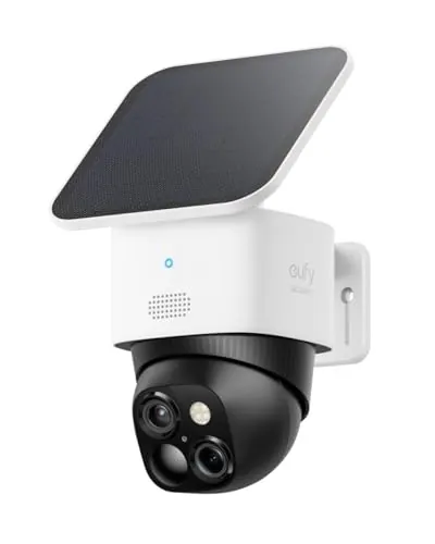 eufy Security SoloCam S340 3K Camara vigilancia WiFi Exterior Solar, vigilancia de 360°, Wi-Fi 2,4 GHz, sin cuotas mensuales, Compatible con HomeBase 3