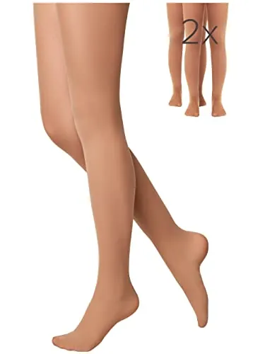Conte elegant Princesa Medias Elegantes para niños, Beige, 140 cm-146 cm (Pack de 2)