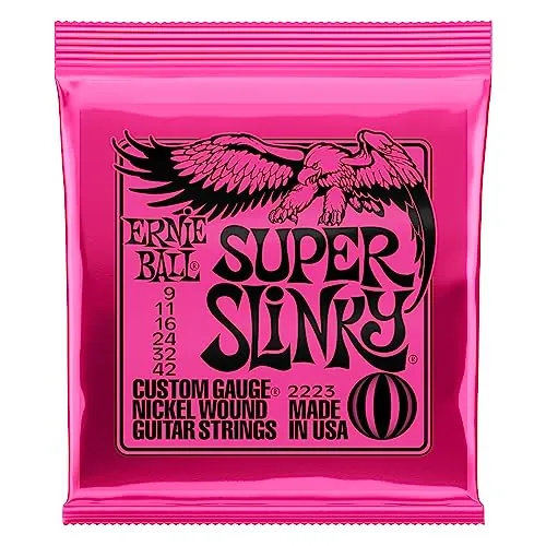 Ernie Ball 2223 - Juego de cuerdas para guitarras eléctricas, Super (9-42), 1 paquete