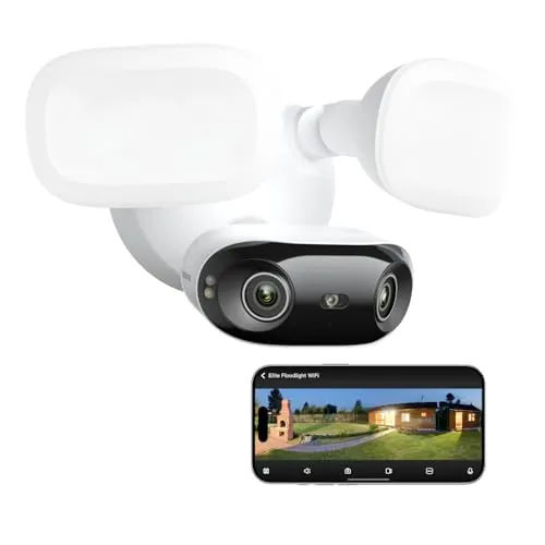 Reolink Camara Vigilancia WiFi Exterior 4K 180°, Elite Floodlight WiFi