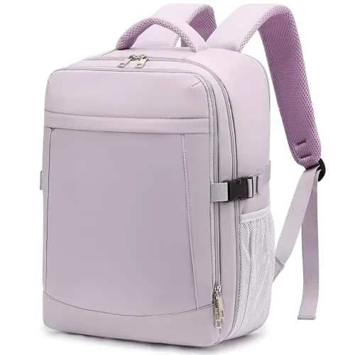 Yankony Mochila 40x30x20 para Ryanair 24L Mochila Viaje Cabina Avion 40x20x30 para Vueling con Bolsillo Antirrobo Travel Backpack Hombre Mujer, Morado