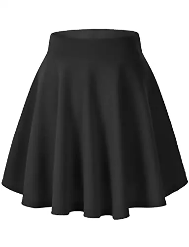 C K CrisKat Falda para Niñas Falda Corta Plisada de Punto para Niñas Faldas Patinador Danza Tenis Disfraz (5-6 Años, Negro)