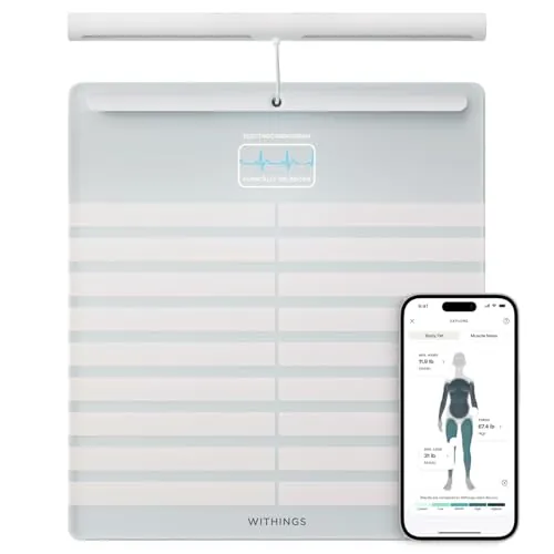 Withings Body Scan, BIA Segmentaria, ECG, Wifi & Bluetooth, Blanco