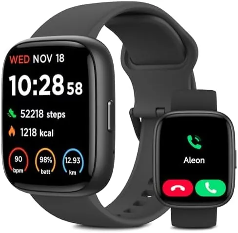 VRPEFIT Smart Watch for Women Men, Whatsapp Notifications, 1.83" HD Touchscreen with Bluetooth Calling, Heart Rate, Blood Oxygen, Sleep Monitor, 100+ Sports Modes, IP68 Waterproof for Android iOS